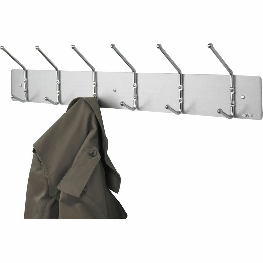 Safco 6-Hook Contemporary Steel Coat Hooks - 4162