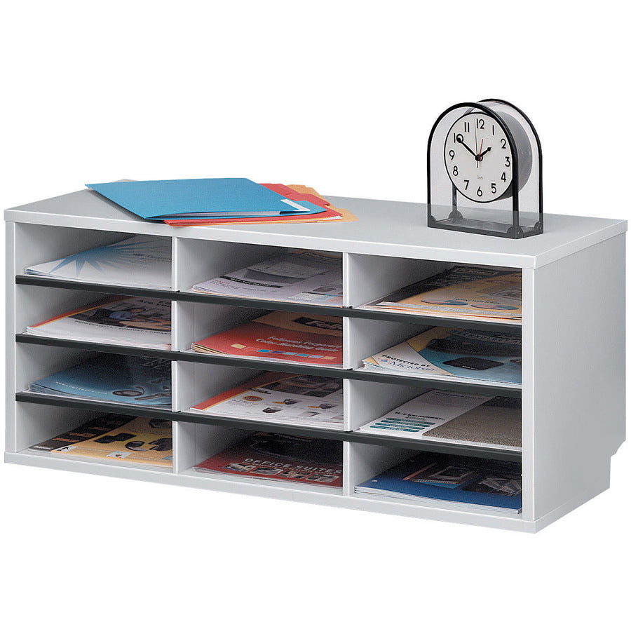 STORAGE,12 COMPRT,LTR,GY