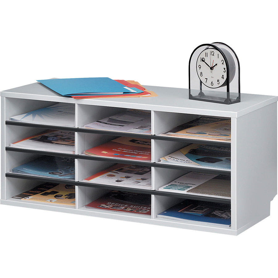 STORAGE,12 COMPRT,LTR,GY