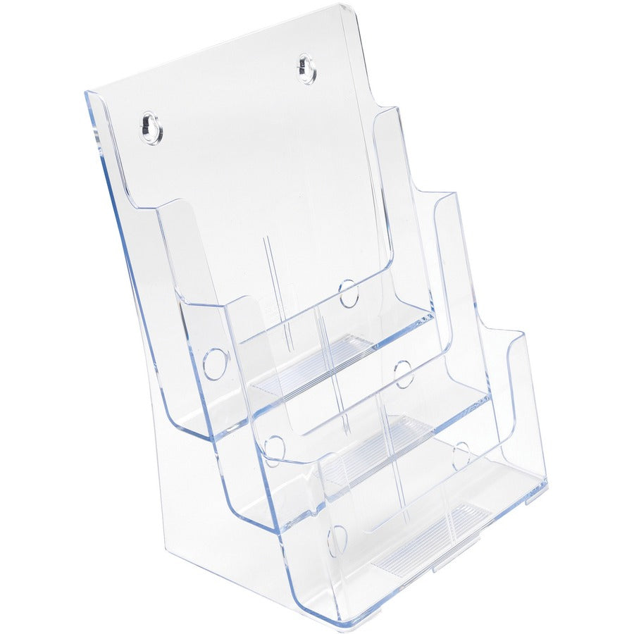 LIT HLDR MAGAZINE 3-TIER*CLEAR