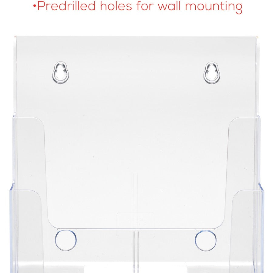 LIT HLDR MAGAZINE 3-TIER*CLEAR