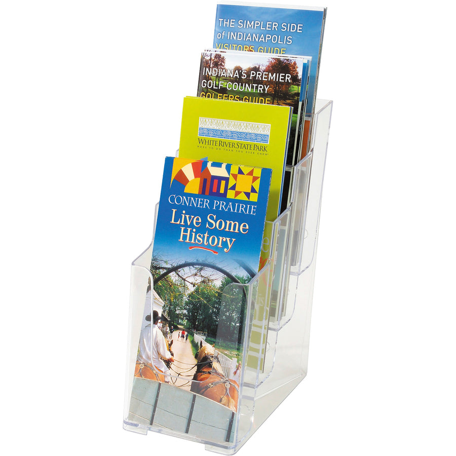 LIT HLDR LEAFLET 4-TIER *CLEAR