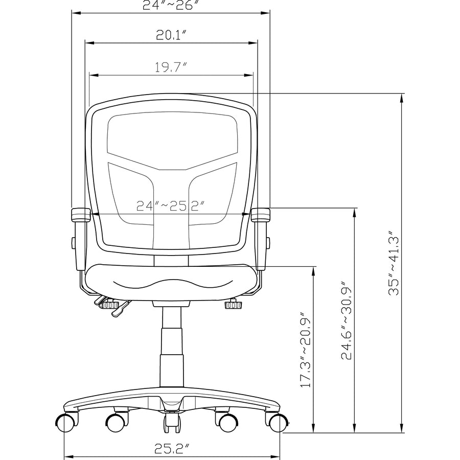 CHAIR M-BACK STEEL/MESH FABRIC