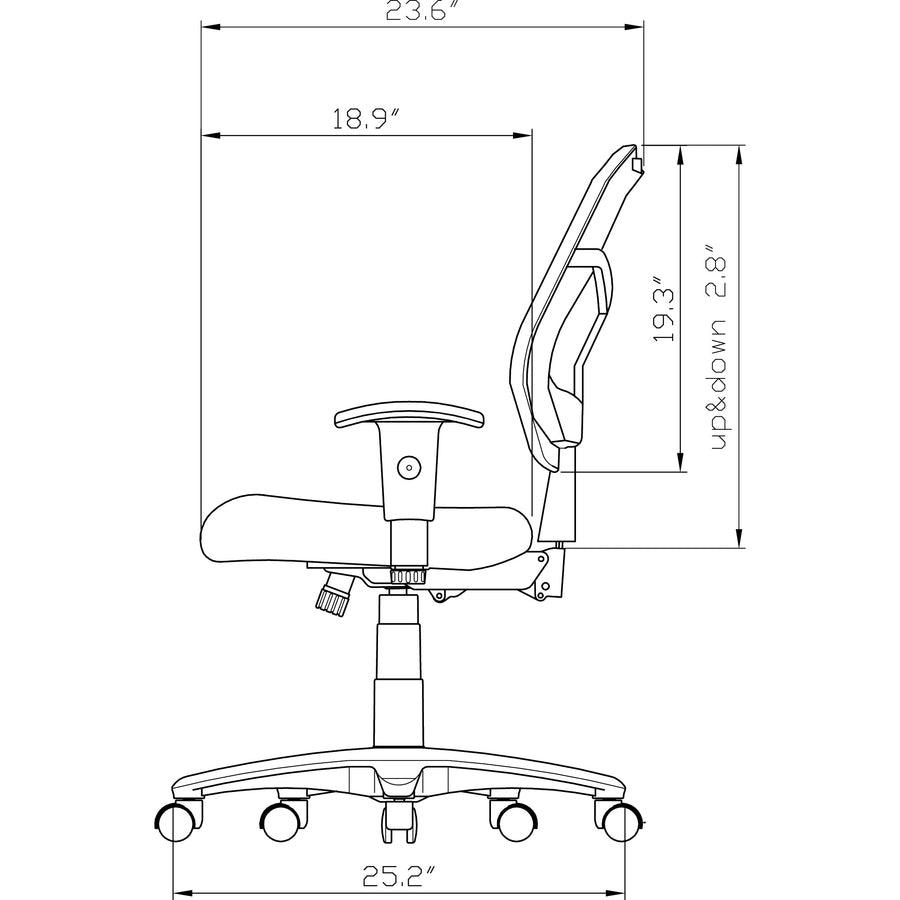 CHAIR M-BACK STEEL/MESH FABRIC