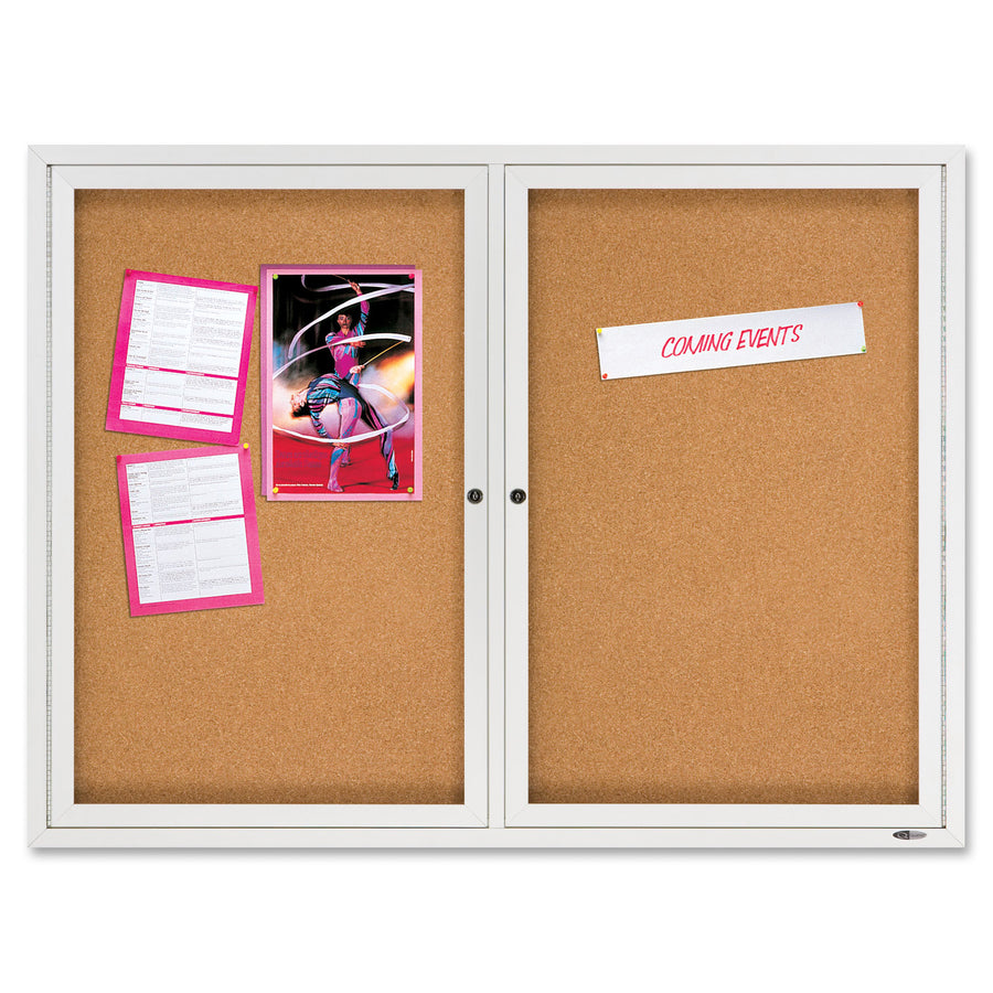 Quartet Enclosed Bulletin Board for Indoor Use - 2364