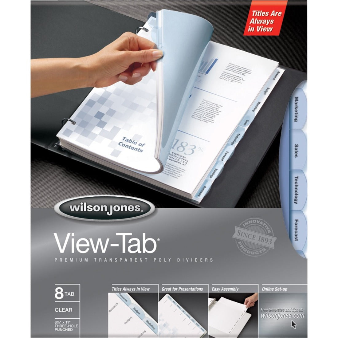 Wilson Jones View-Tab® Transparent Dividers