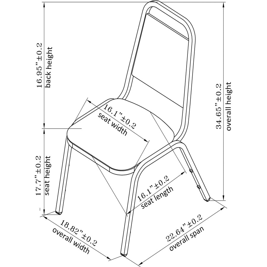 Lorell Upholstered Stacking Chairs - 89265E38G4