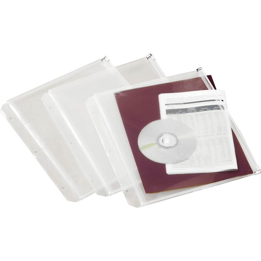 EXP ZIP BINDER PKT CLEAR 3PK