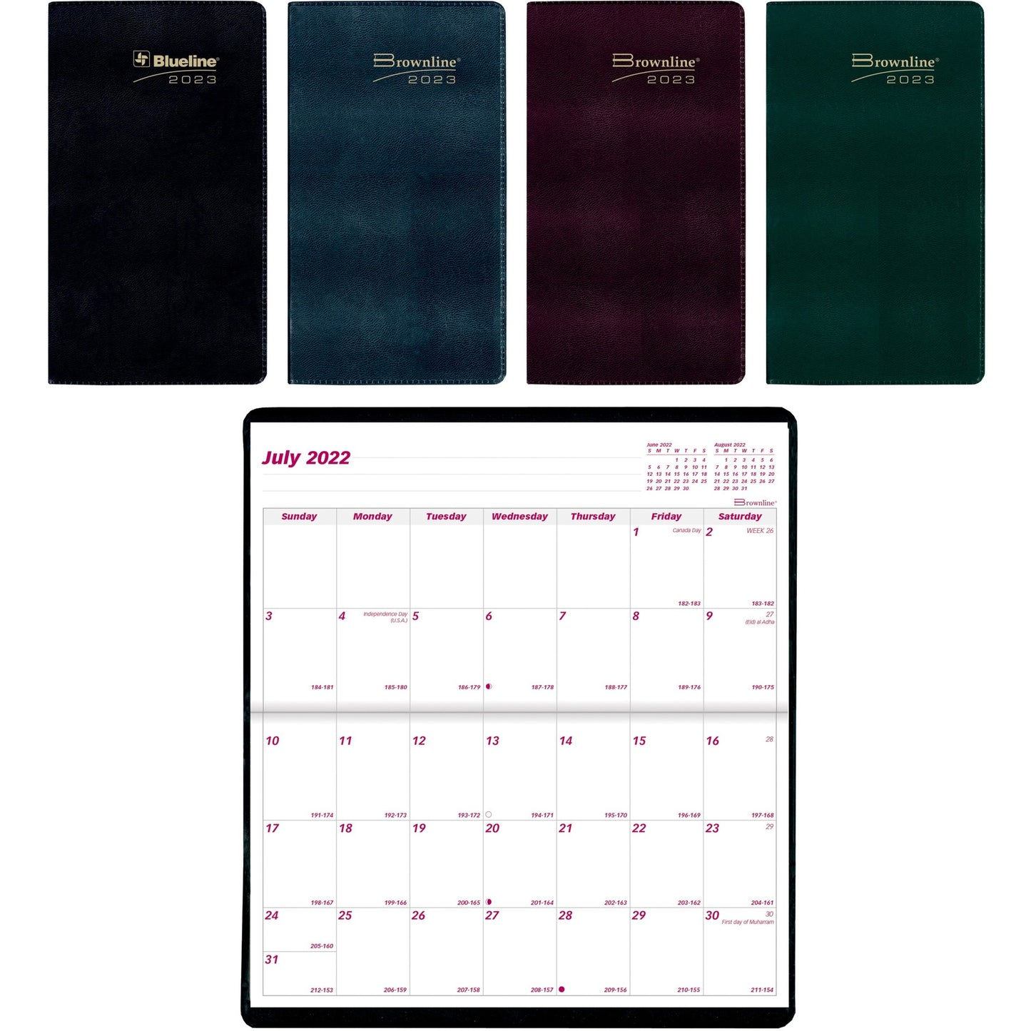 Brownline Blueline 18-Month Monthly Planner