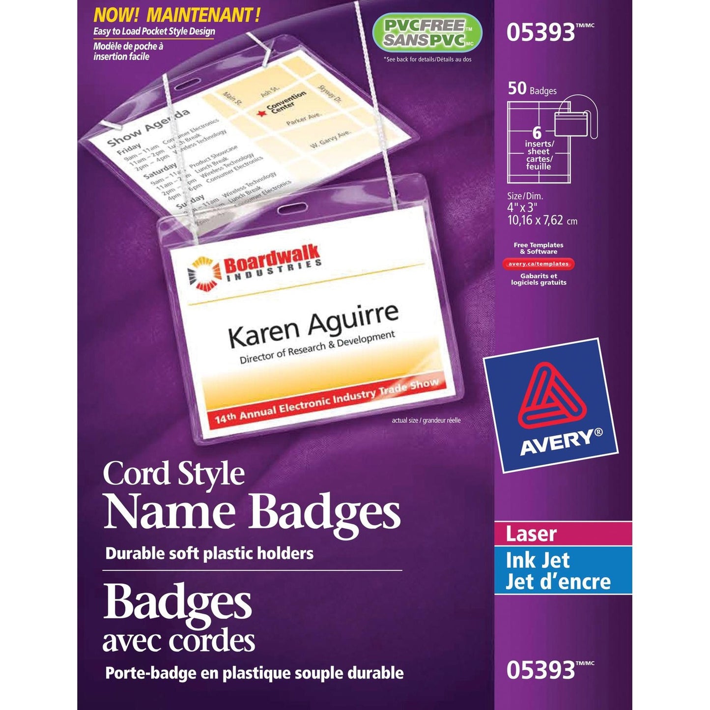 Avery® 5393 Laser/Inkjet Badge Insert