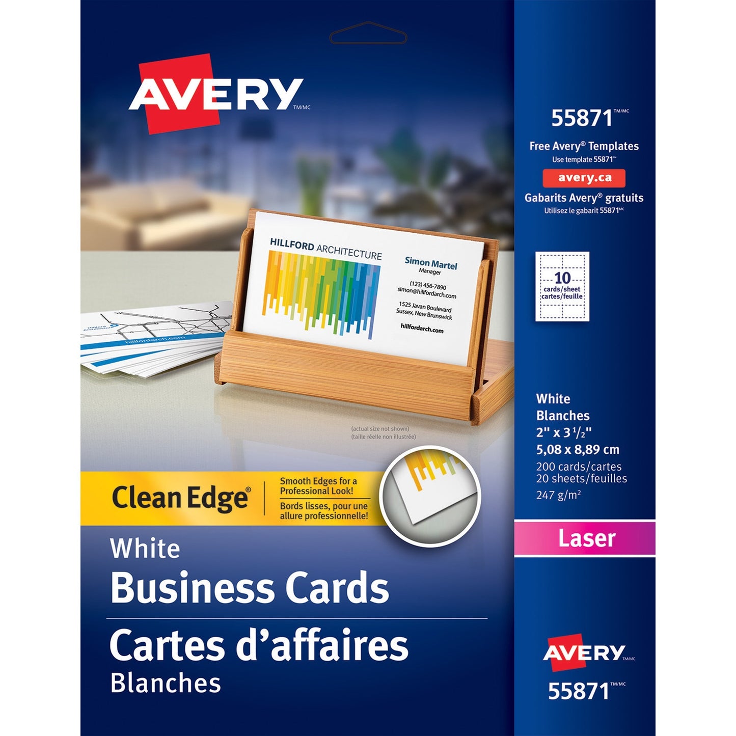 Avery® Laser Business Card - White