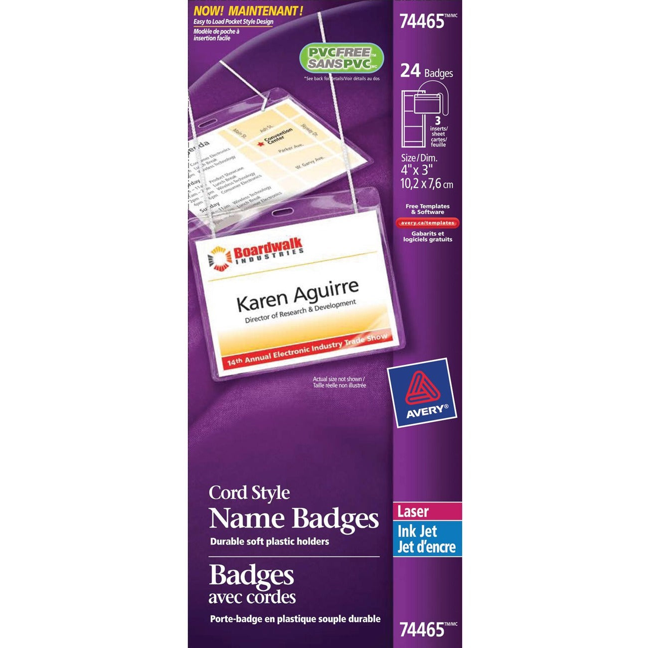 Avery® 74465 Laser/Inkjet Badge Insert