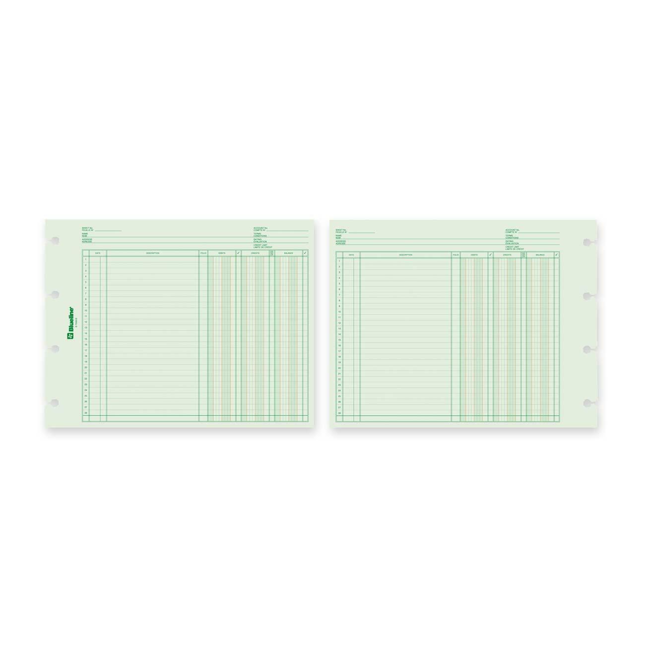 Blueline Bilingual Ledger Book