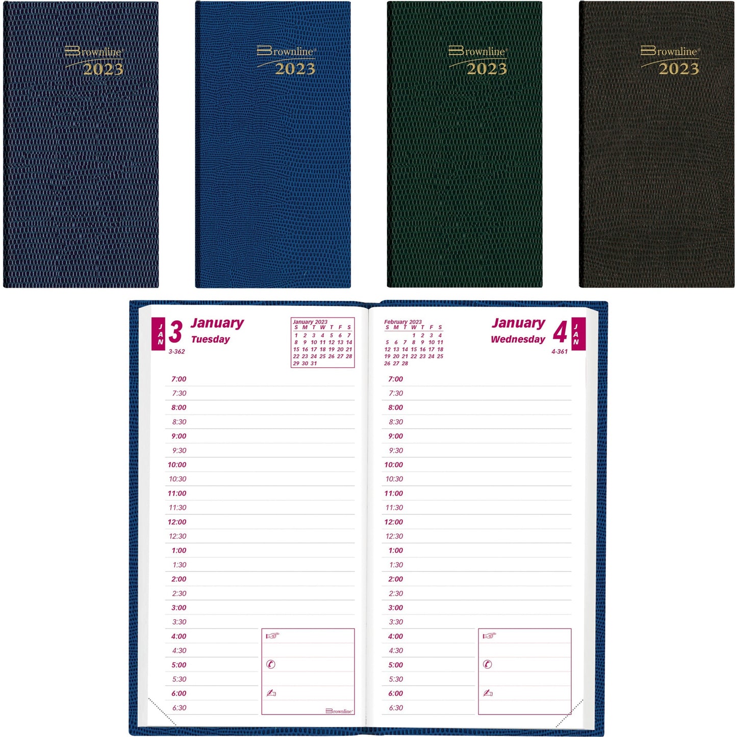 Brownline® Traditional Daily Pocket Diaries