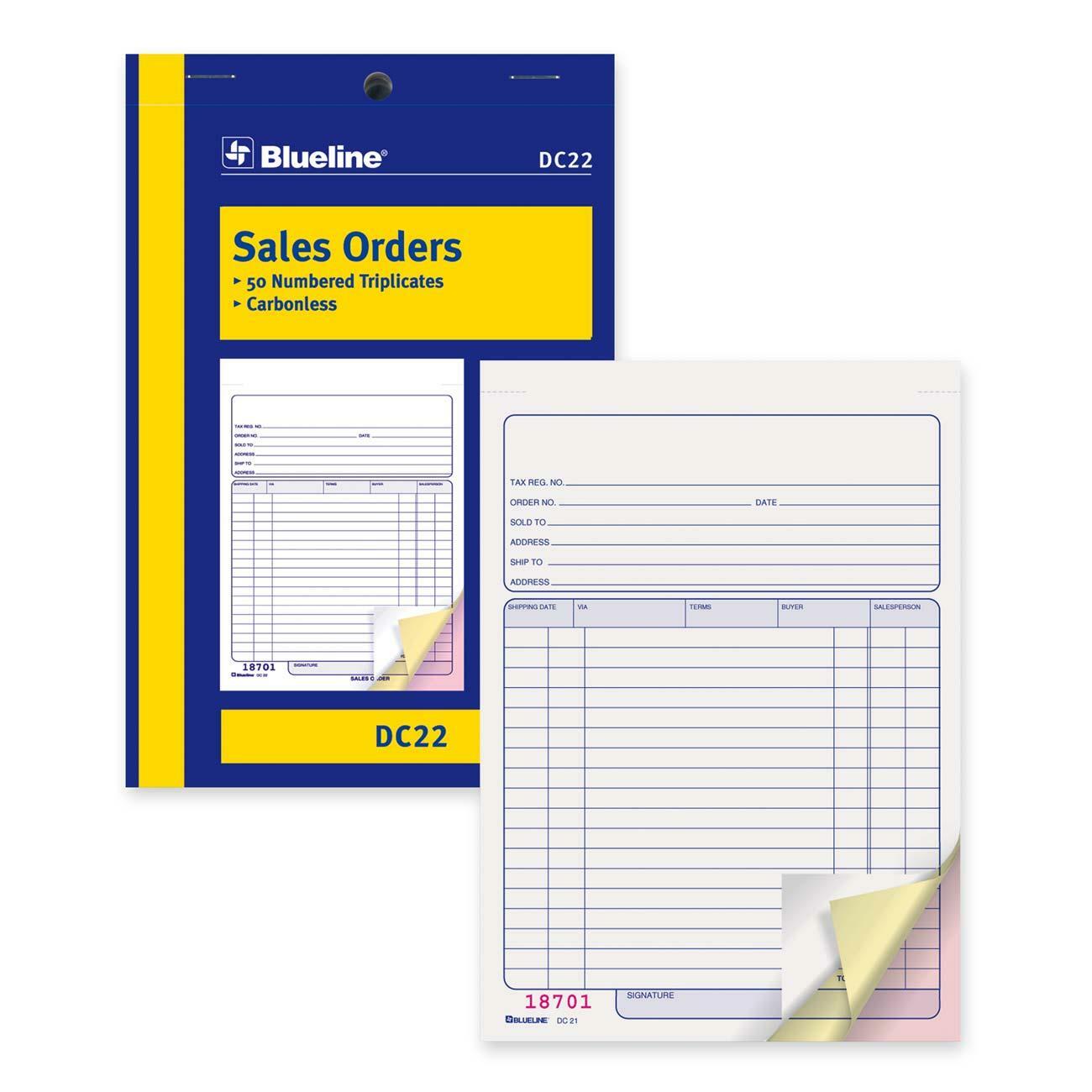 Blueline Sales Order Book