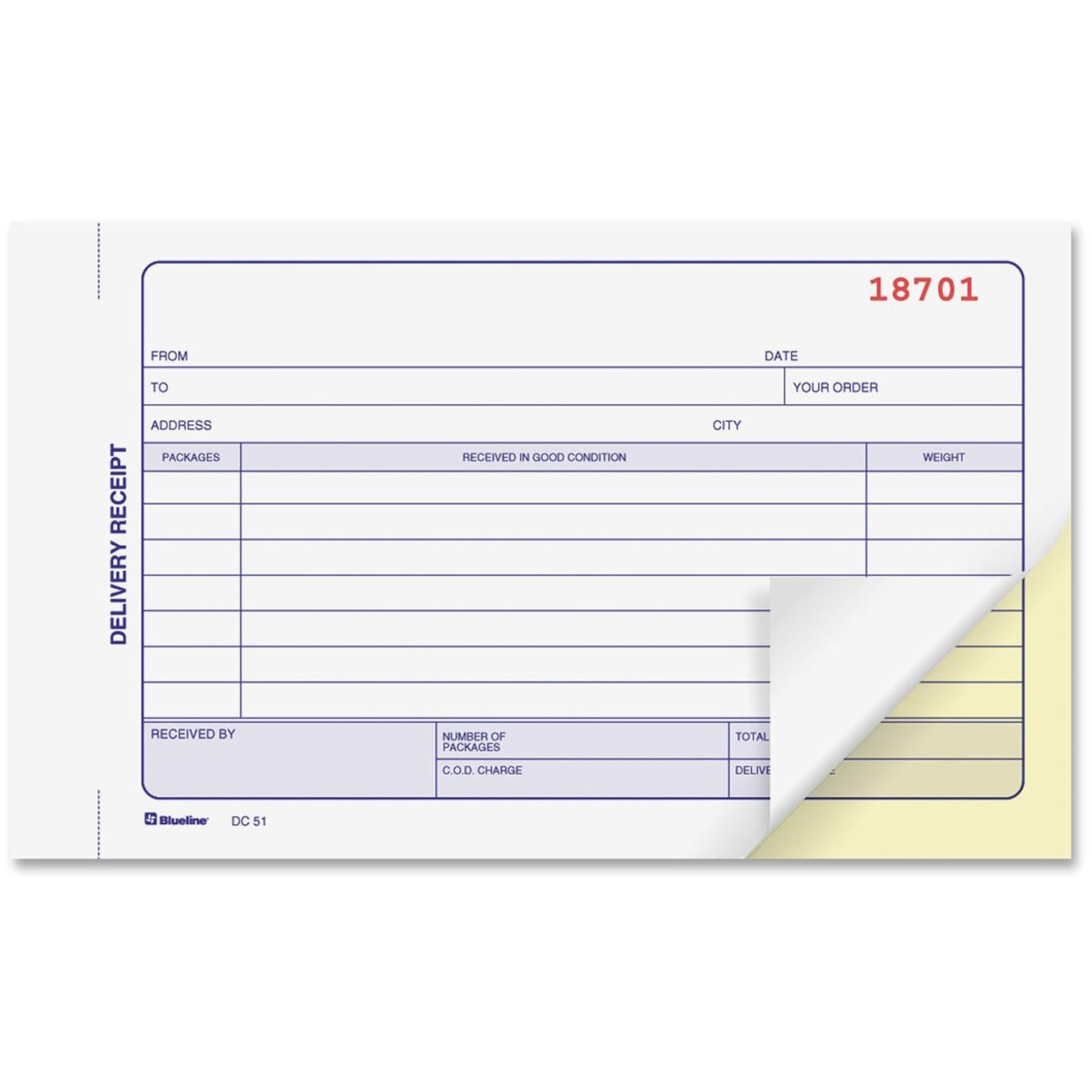 Blueline Receipt Book