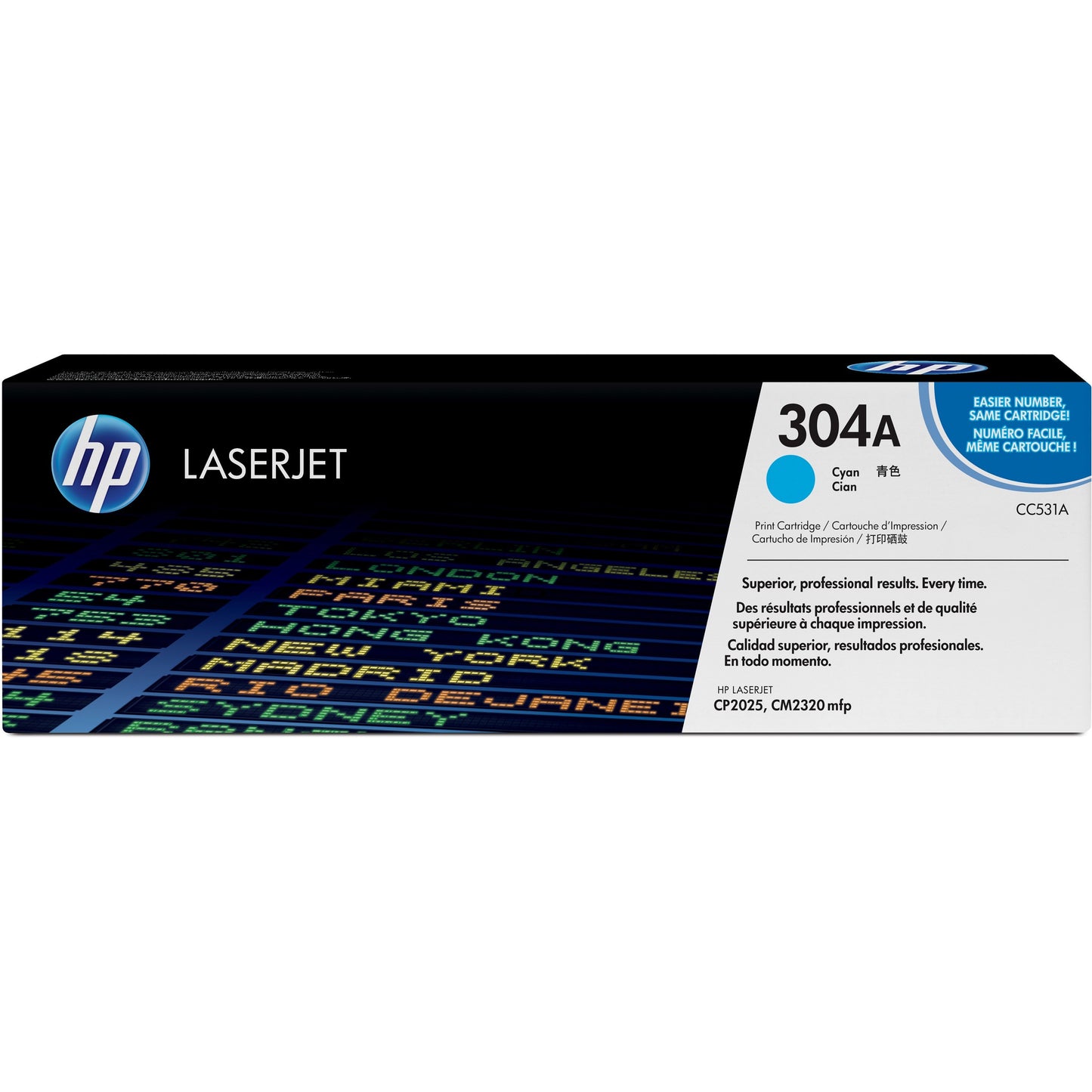 HP 304A (CC531A) Original Toner Cartridge - Single Pack - Cyan