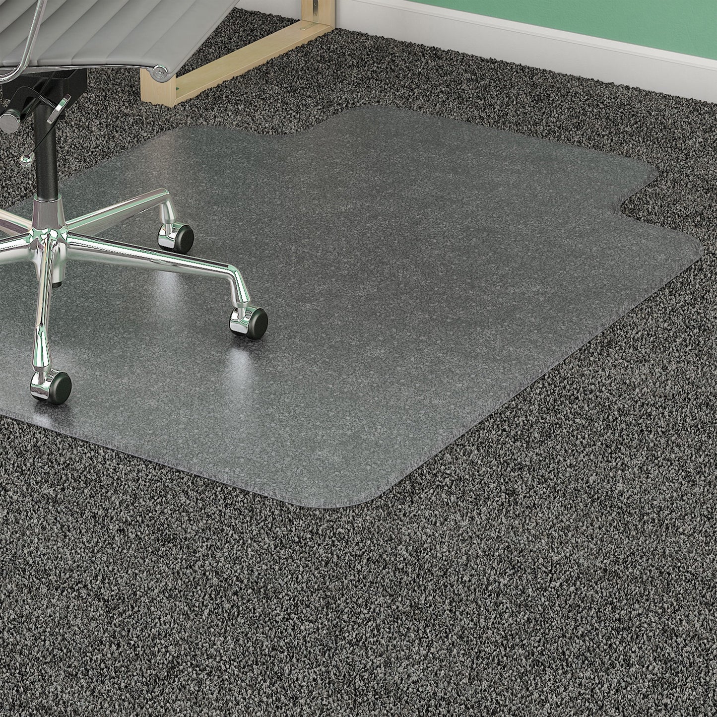 Lorell PlushMat Wide Lip Chairmat