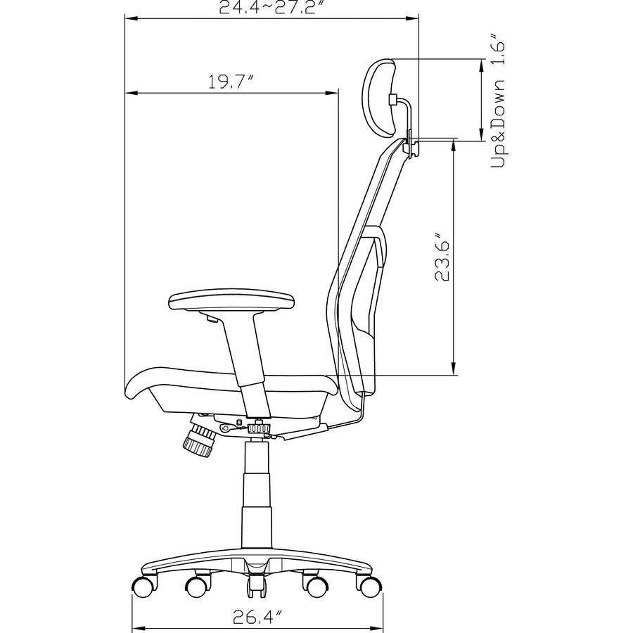 CHAIR,TASK,H-BACK,BLK