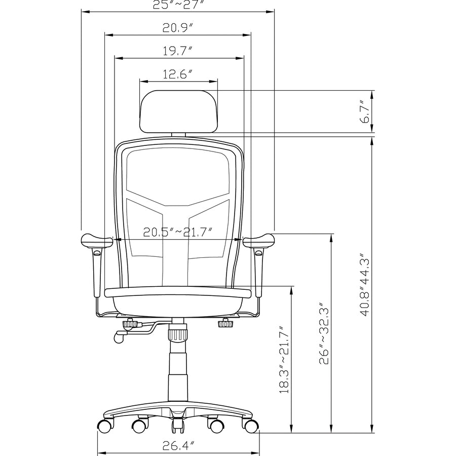 CHAIR,TASK,H-BACK,BLK