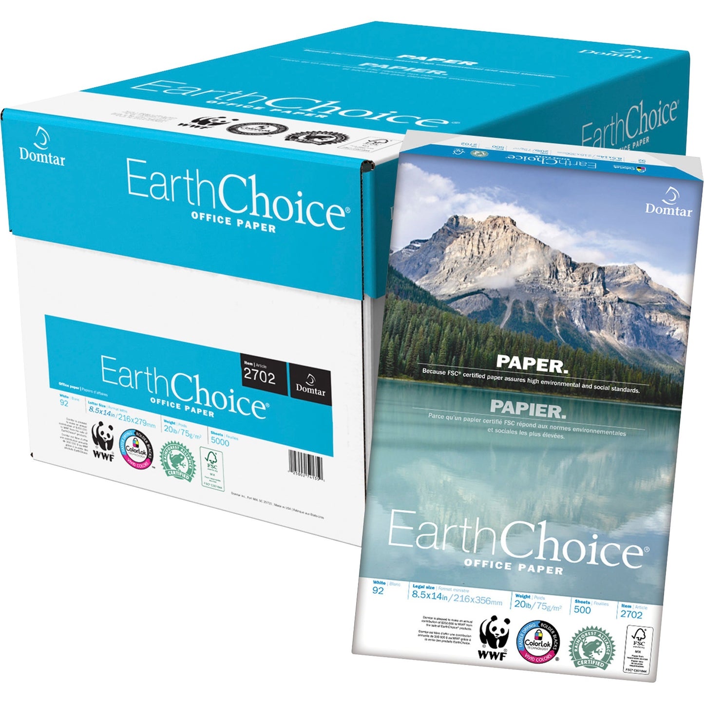 Domtar EarthChoice Laser, Inkjet Copy & Multipurpose Paper - White