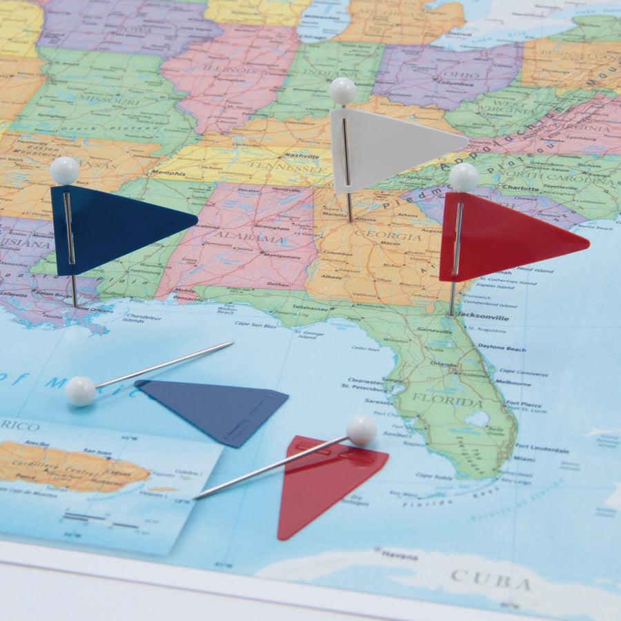 Gem Office Products Triangular Map Flags - MF375
