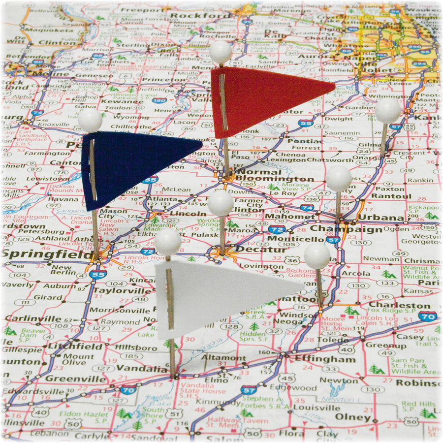 Gem Office Products Triangular Map Flags - MF375