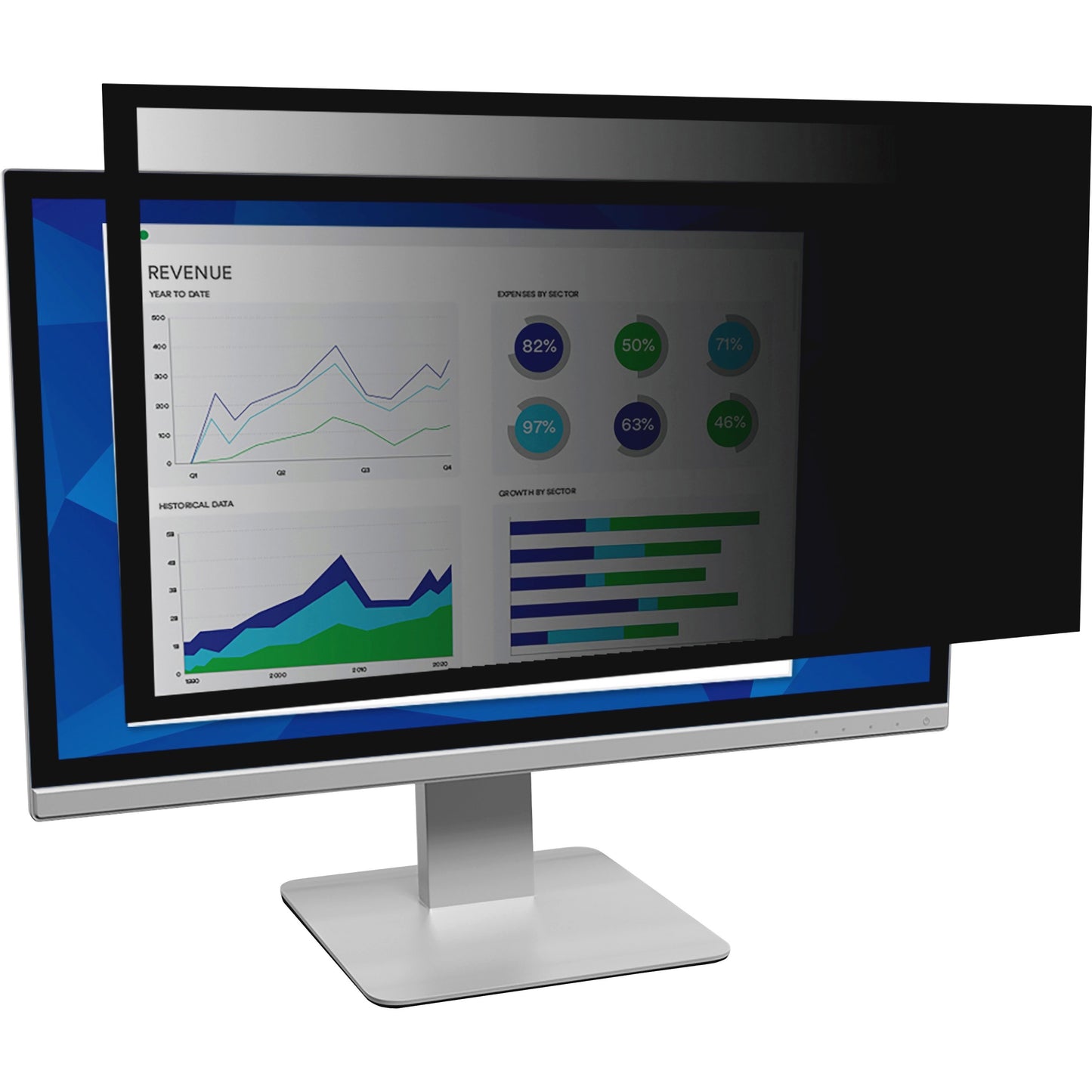 3M PF324W Framed Privacy Filter for Widescreen Desktop LCD/CRT Monitor