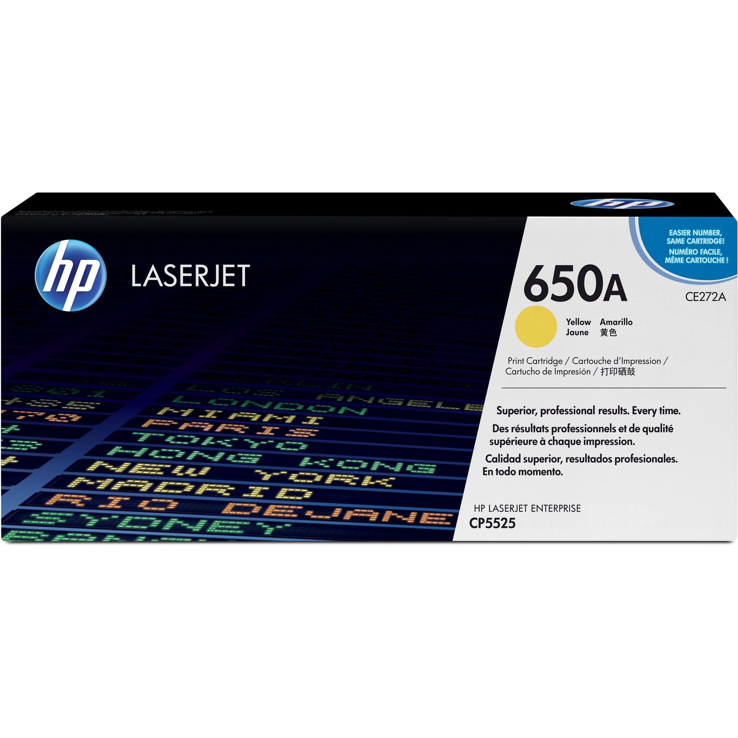 HP 650A (CE272A) Original Toner Cartridge - Single Pack - Yellow