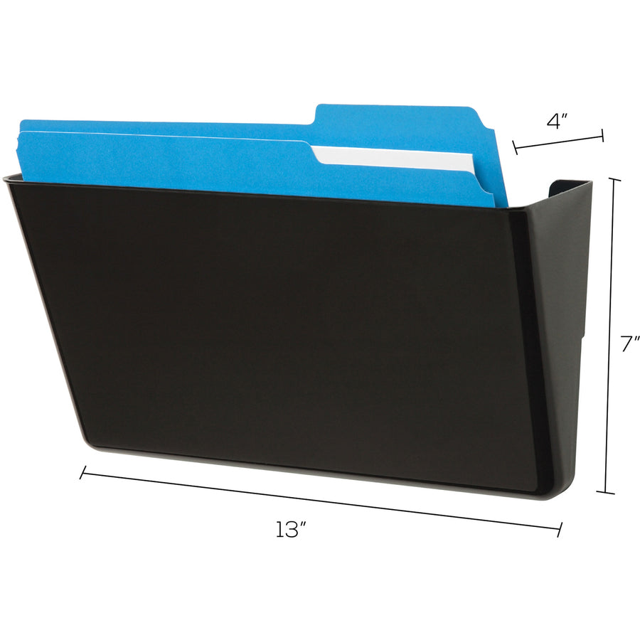 WALL POCKET STACKABLE LTR BLK