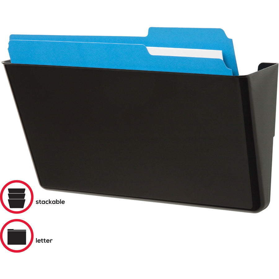 WALL POCKET STACKABLE LTR BLK