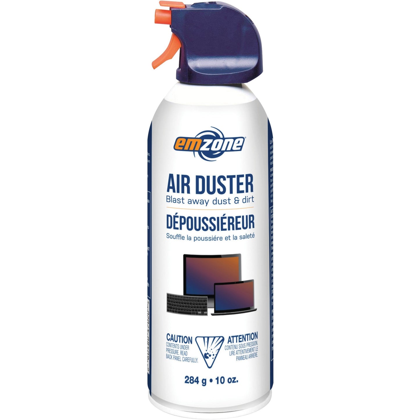 Emzone Air Duster 284 g - For Desktop Computer, Keyboard, Printer, Digital Camera, Fax Machine, Telephone, Copier, Optical Disc Player - 284 g - Moisture-free, VOC-free - 1 Each