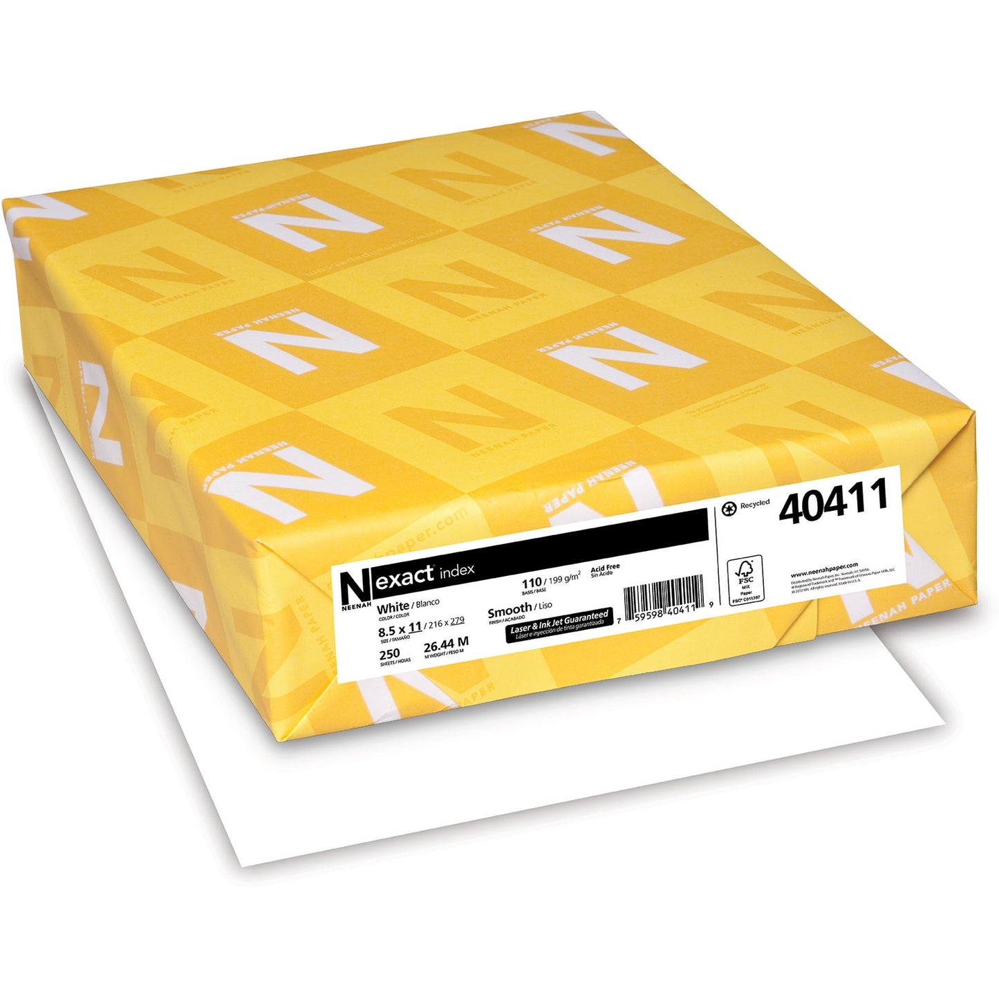 Exact Inkjet, Laser Index Paper - White - 30% Recycled Content