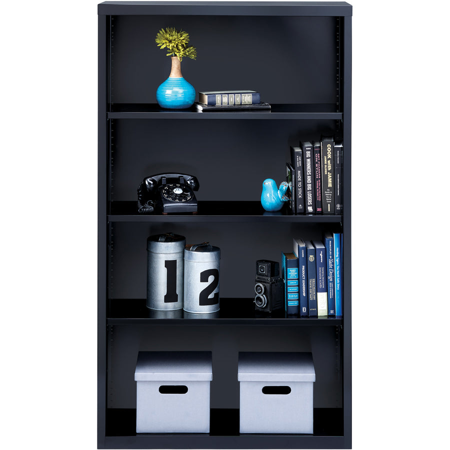 BOOKCASE,4SHLF,60",BLK LORELL
