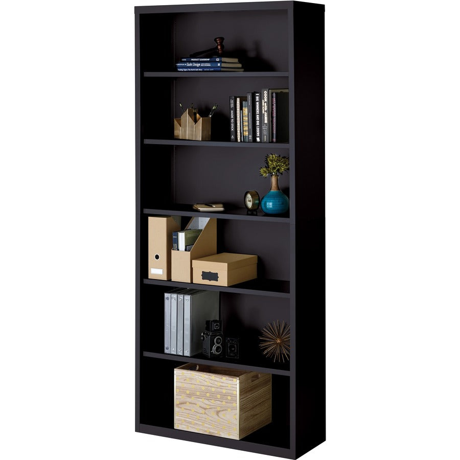 BOOKCASE,6SHLF,82",BLK LORELL