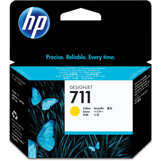 HP 711 (CZ132A) Original Ink Cartridge - Single Pack - Yellow