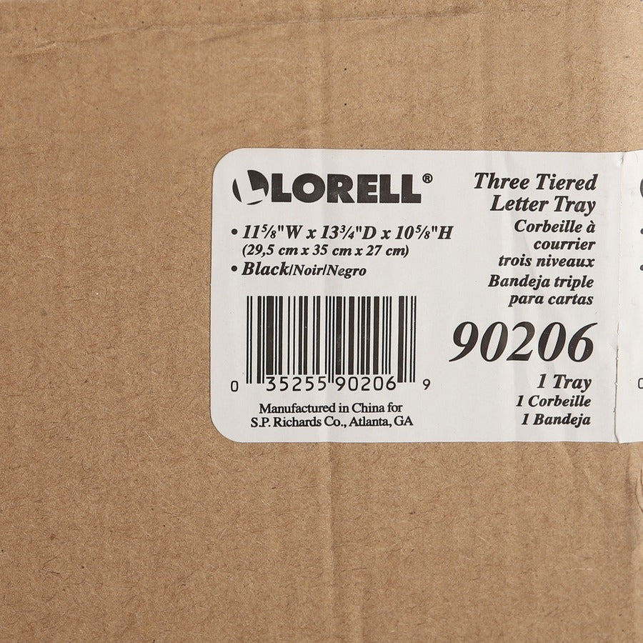 Lorell Steel Mesh 3-Tier Mesh Desk Tray - 90206