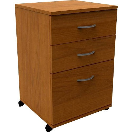 Nexera Essentials Mobile Filing Cabinet, 3-Drawer, Cappuccino