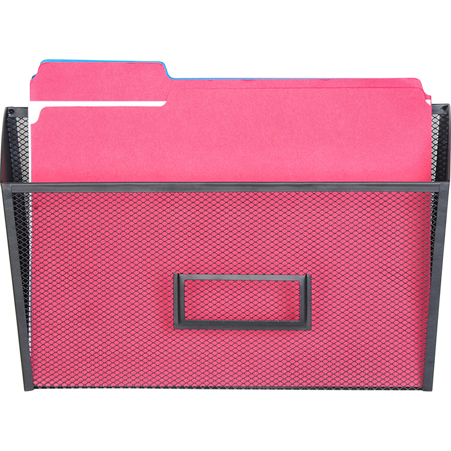 Lorell Black Mesh Wire Wall Pocket - 84144