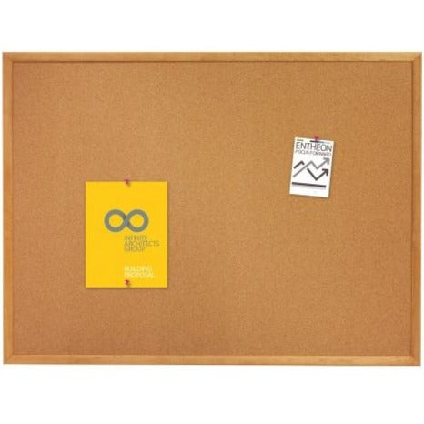 CORK BRD SOLID OAK FRM*48Hx72W