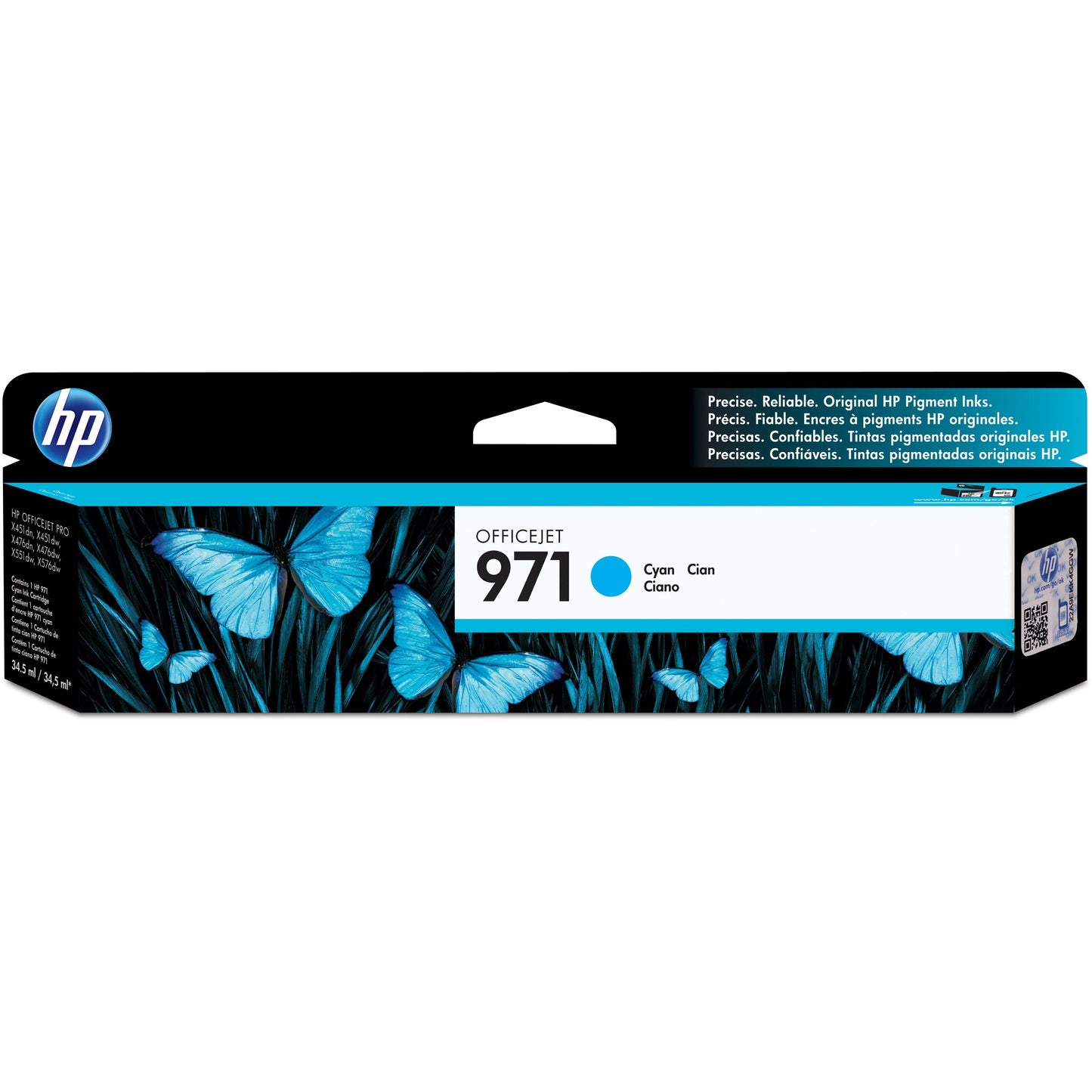 HP 971 (CN622AM) Original Ink Cartridge - Single Pack - Cyan