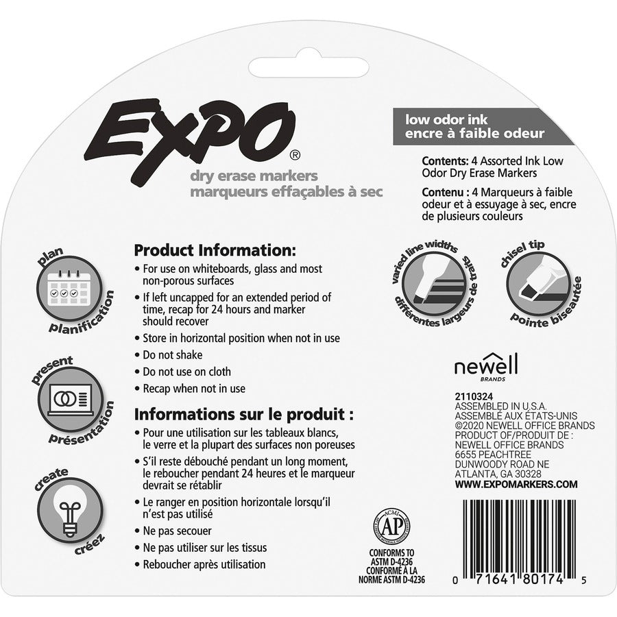 EXPO MARKER CHIS.ASST, 4/PK