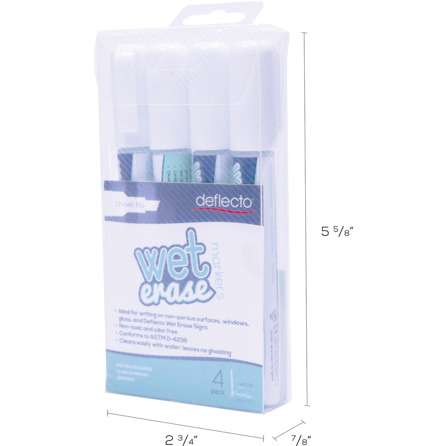 WET-ERASE MRKR CHIS WHITE,4/BX