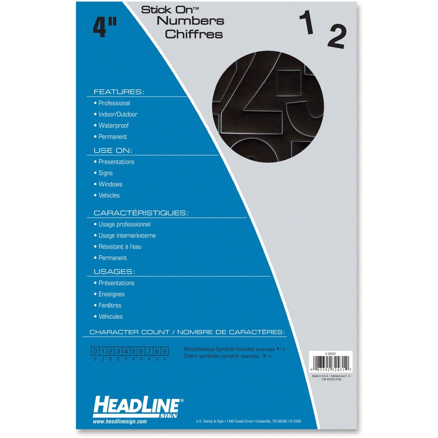 Headline Stick-on Gothic Letters