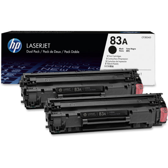 HP 83A (CF283AD) Original Toner Cartridge - Dual Pack - Black - CF283AD