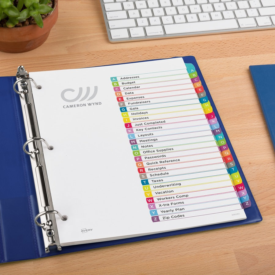 DIVIDERS,INDEX,READY,A-Z