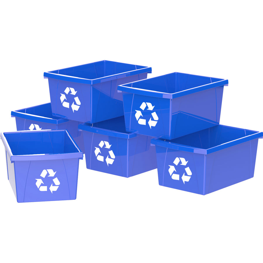 RECYC. BIN, BLUE,15"Lx11"Dx8"H