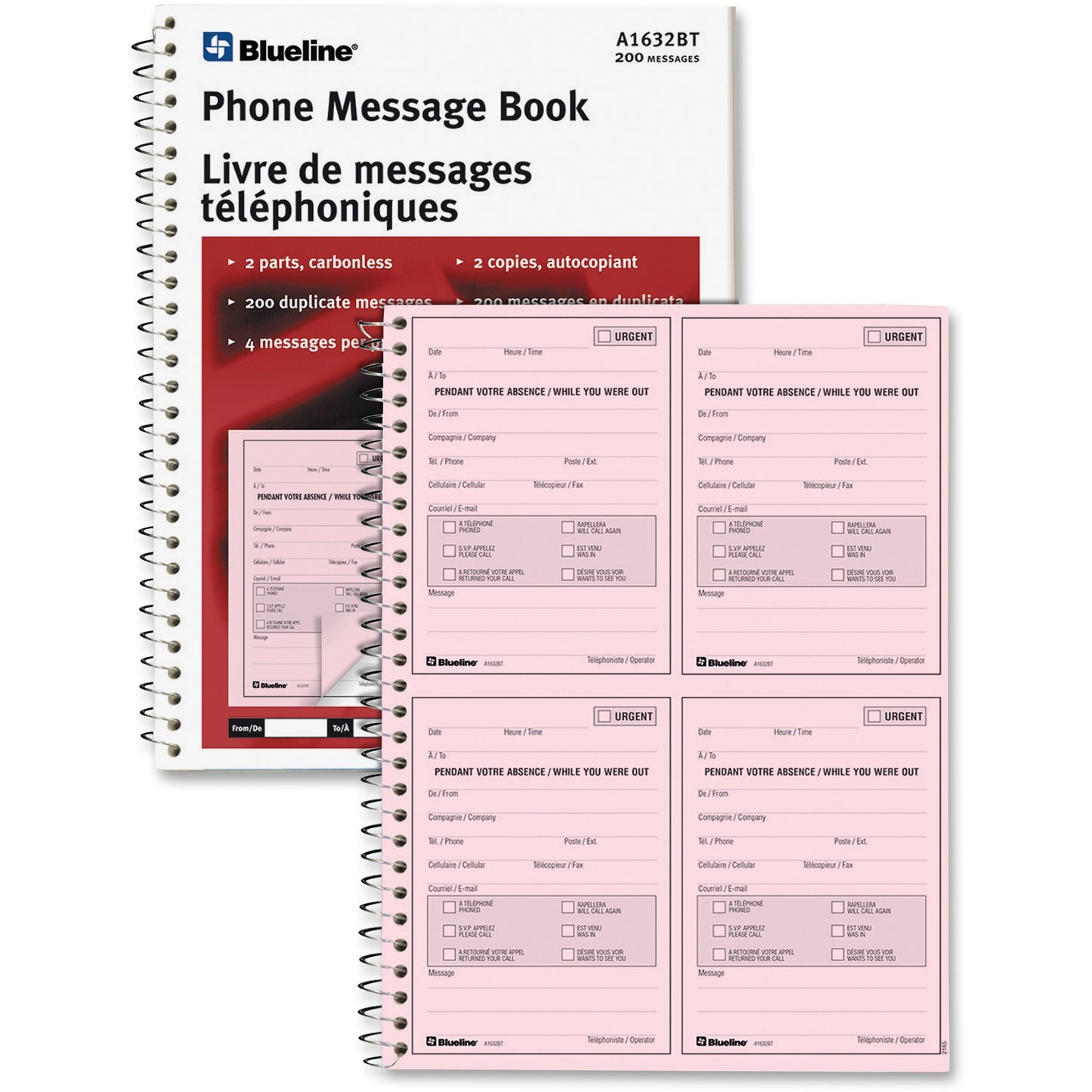 Blueline Telephone Message Book