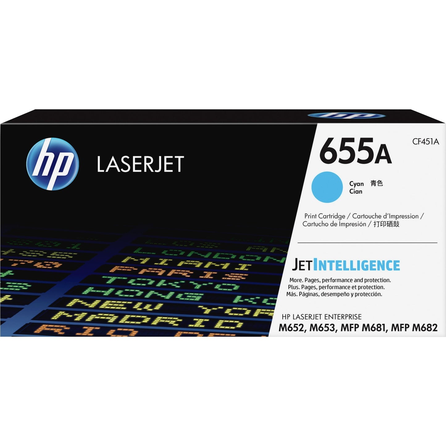 HP 655A (CF451A) Original Toner Cartridge - Cyan