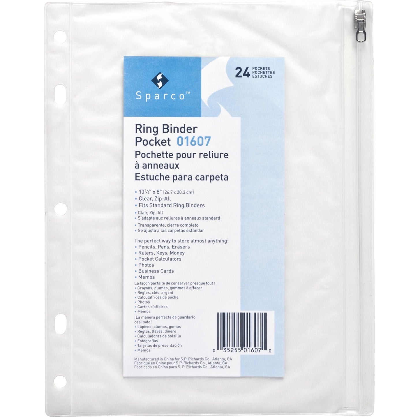 Business Source Punched Economy Binder Pocket